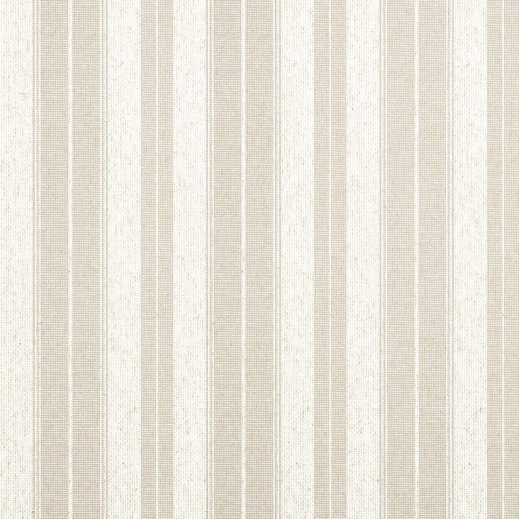 Frisco Stripe Beige - Beige Wallcovering | Thibaut