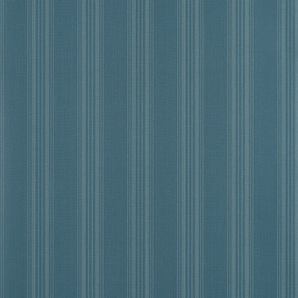 Scarlet Stripe Peacock Blue - Blue Wallcovering | Thibaut