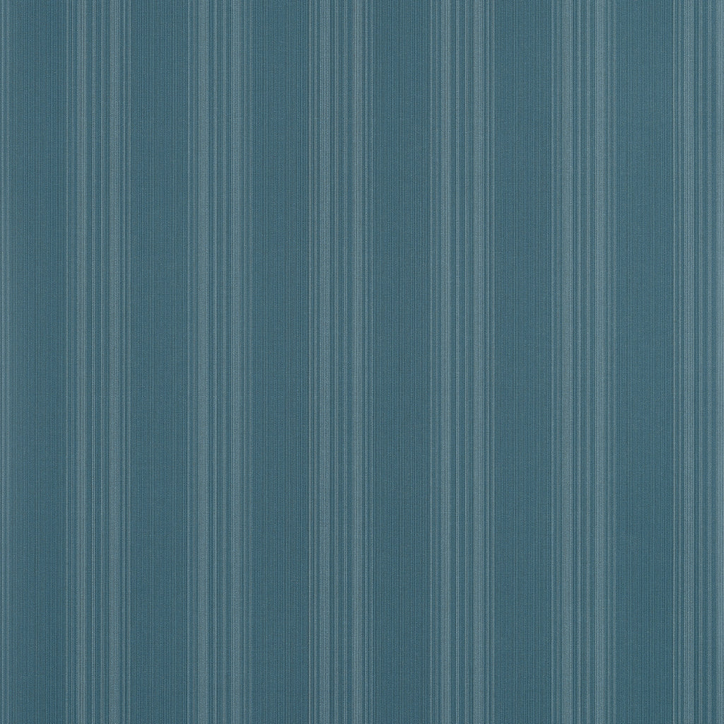 Scarlet Stripe Peacock Blue - Blue Wallcovering | Thibaut