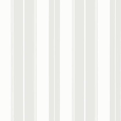 Norfolk Stripe Grey - Grey Wallcovering | Thibaut