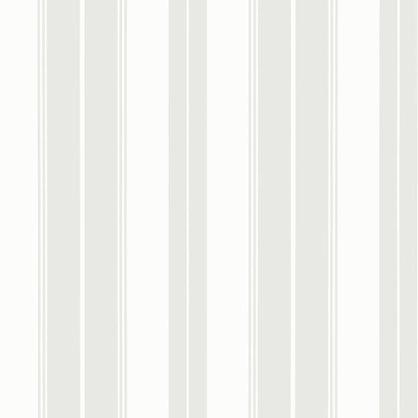 Norfolk Stripe Grey - Grey Wallcovering | Thibaut