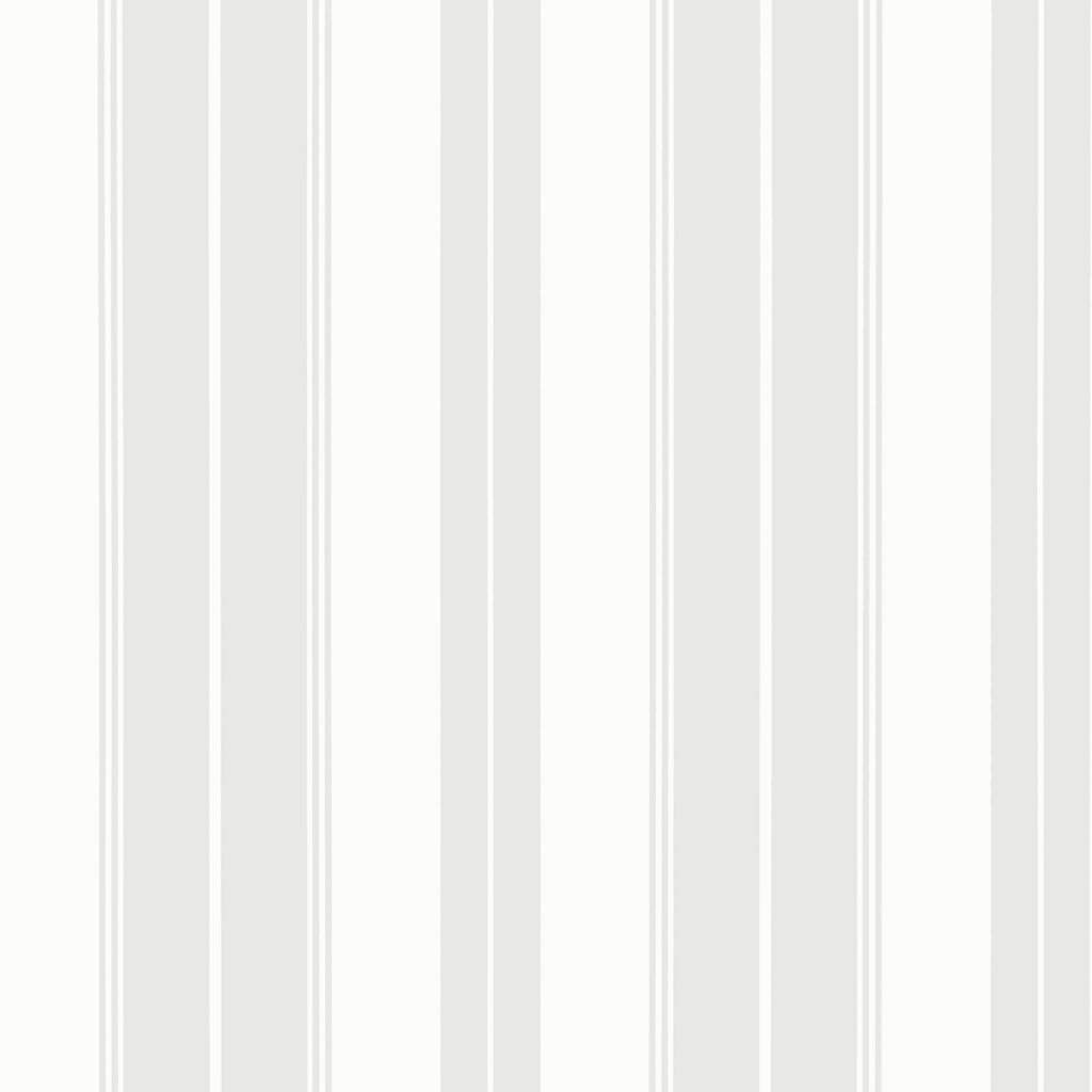 Norfolk Stripe Grey - Grey Wallcovering | Thibaut