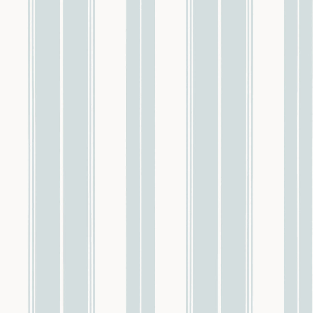 Norfolk Stripe Spa Blue - Blue Wallcovering | Thibaut