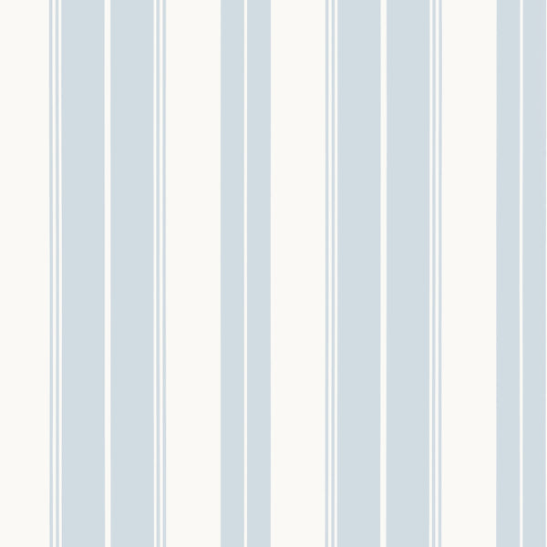 Norfolk Stripe Light Blue - Blue Wallcovering | Thibaut