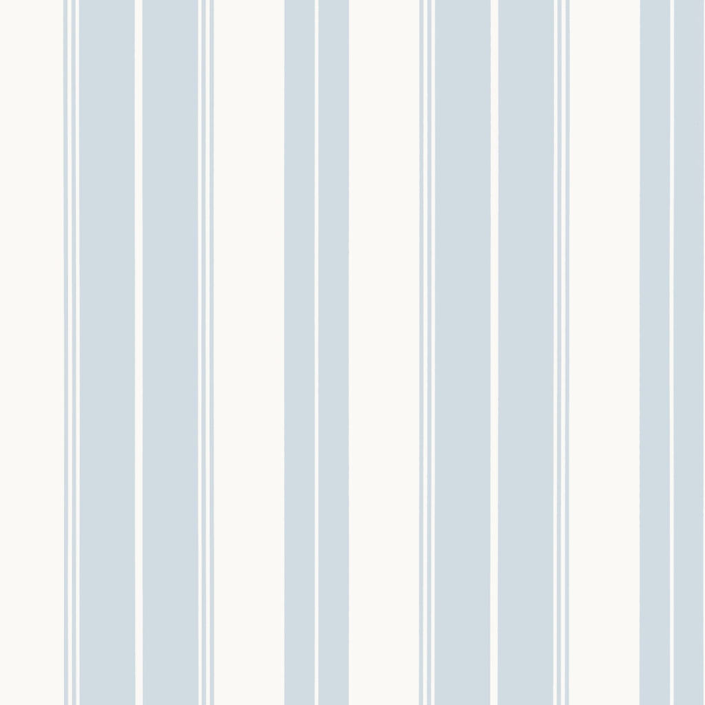 Norfolk Stripe Light Blue - Blue Wallcovering | Thibaut
