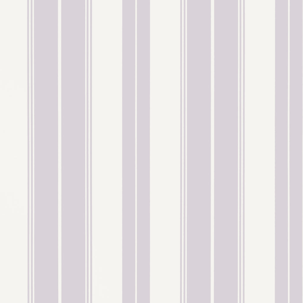 Norfolk Stripe Lilac - Lilac Wallcovering | Thibaut