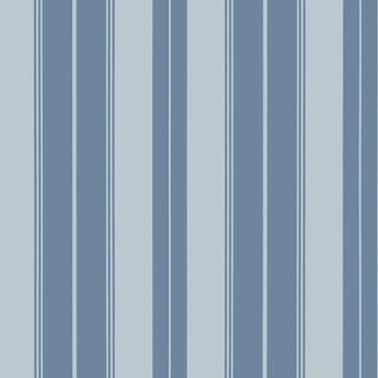 Norfolk Stripe French Blue - Blue Wallcovering | Thibaut