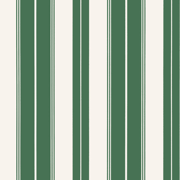 Norfolk Stripe Green - Green Wallcovering | Thibaut