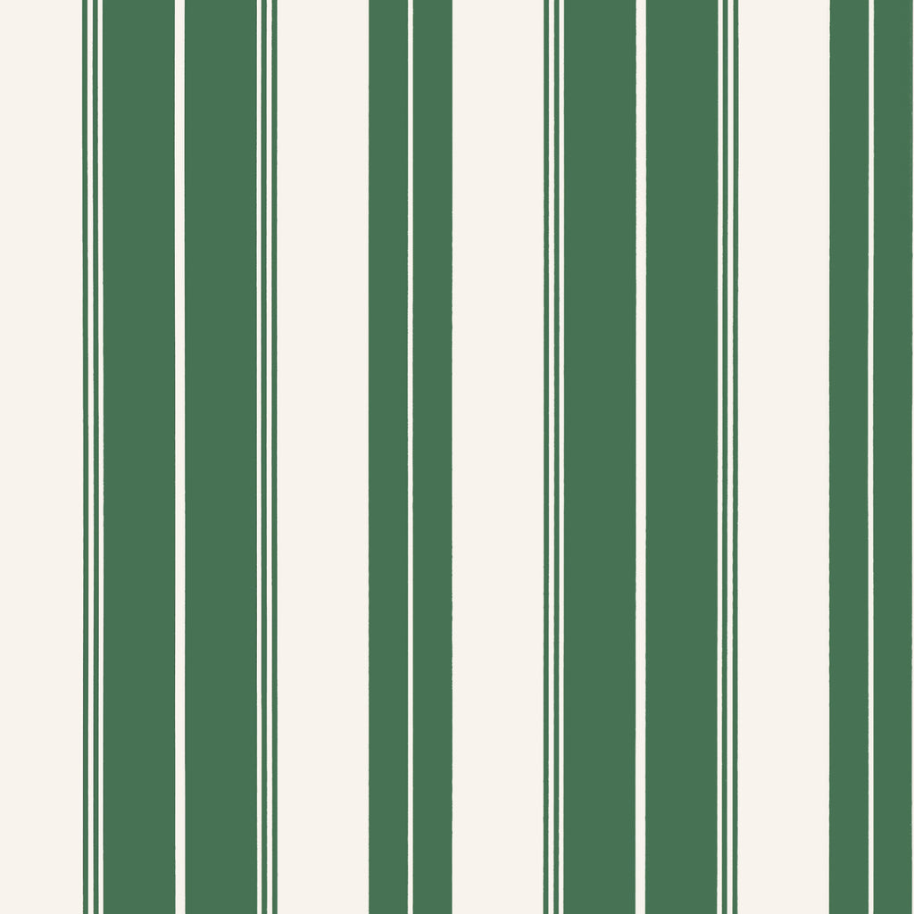 Norfolk Stripe Green - Green Wallcovering | Thibaut