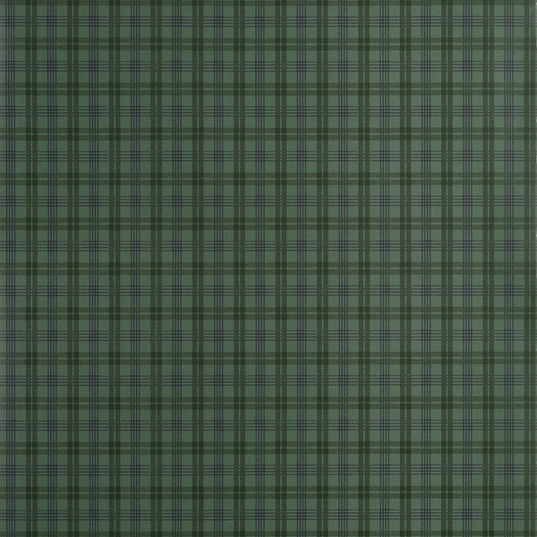 Huntley Plaid Dark Green - Green Wallcovering | Thibaut