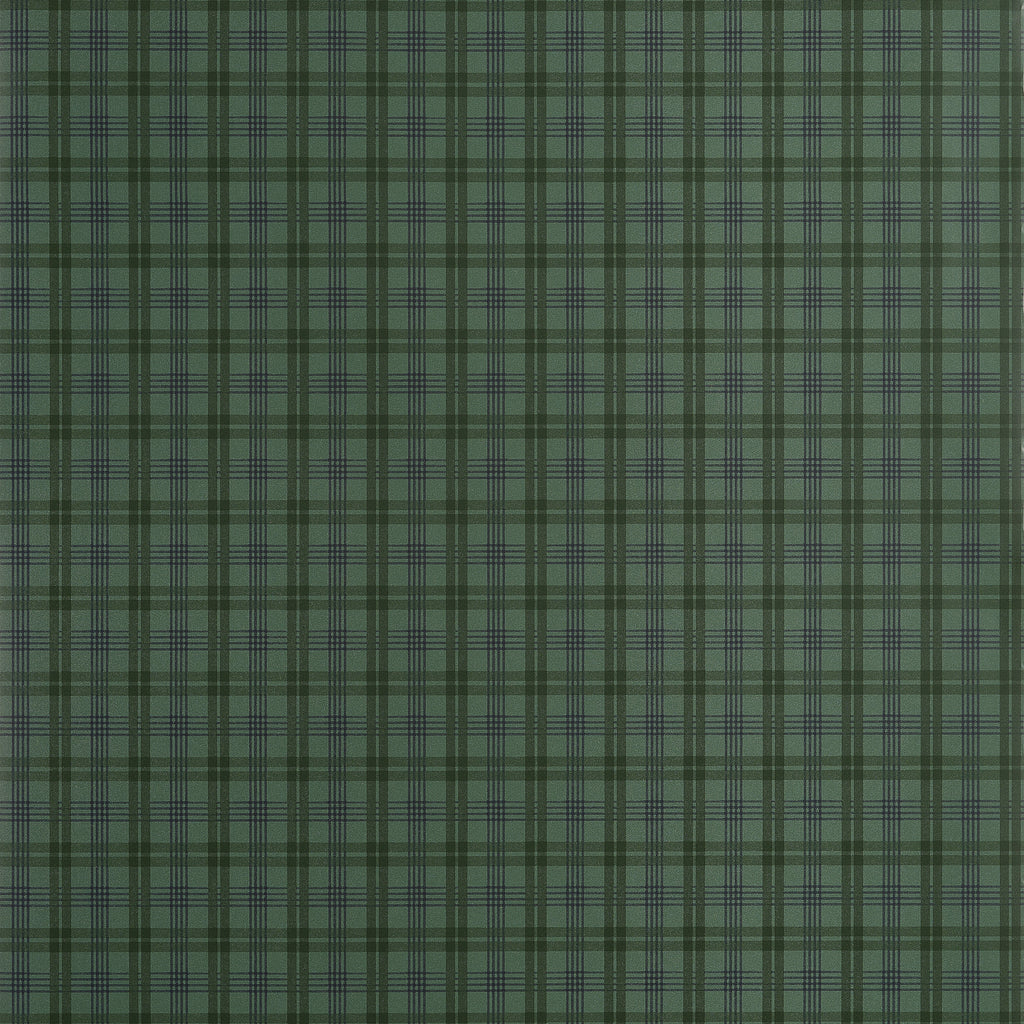 Huntley Plaid Dark Green - Green Wallcovering | Thibaut