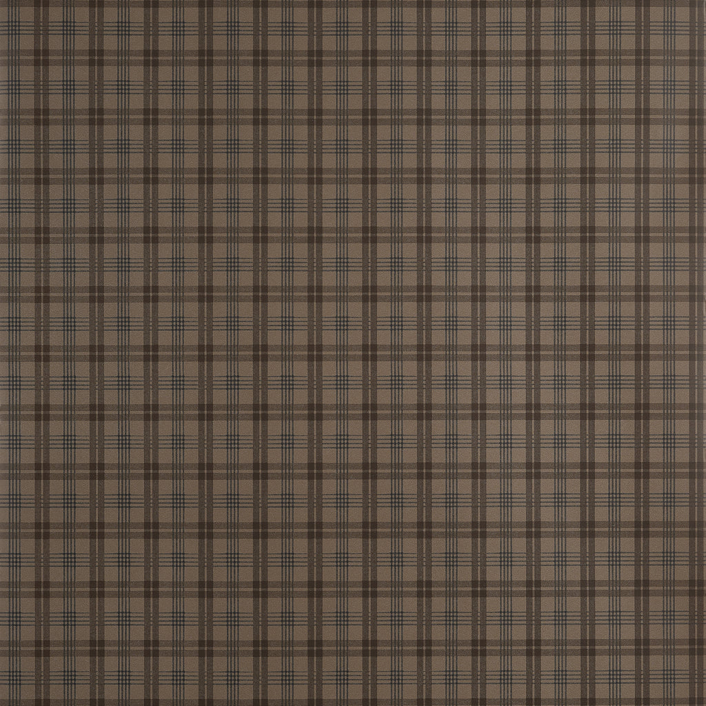 Huntley Plaid Brown - Brown Wallcovering | Thibaut