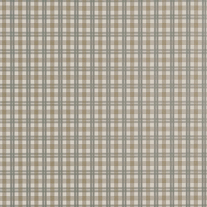 Huntley Plaid Grey and Beige - Beige Wallcovering | Thibaut