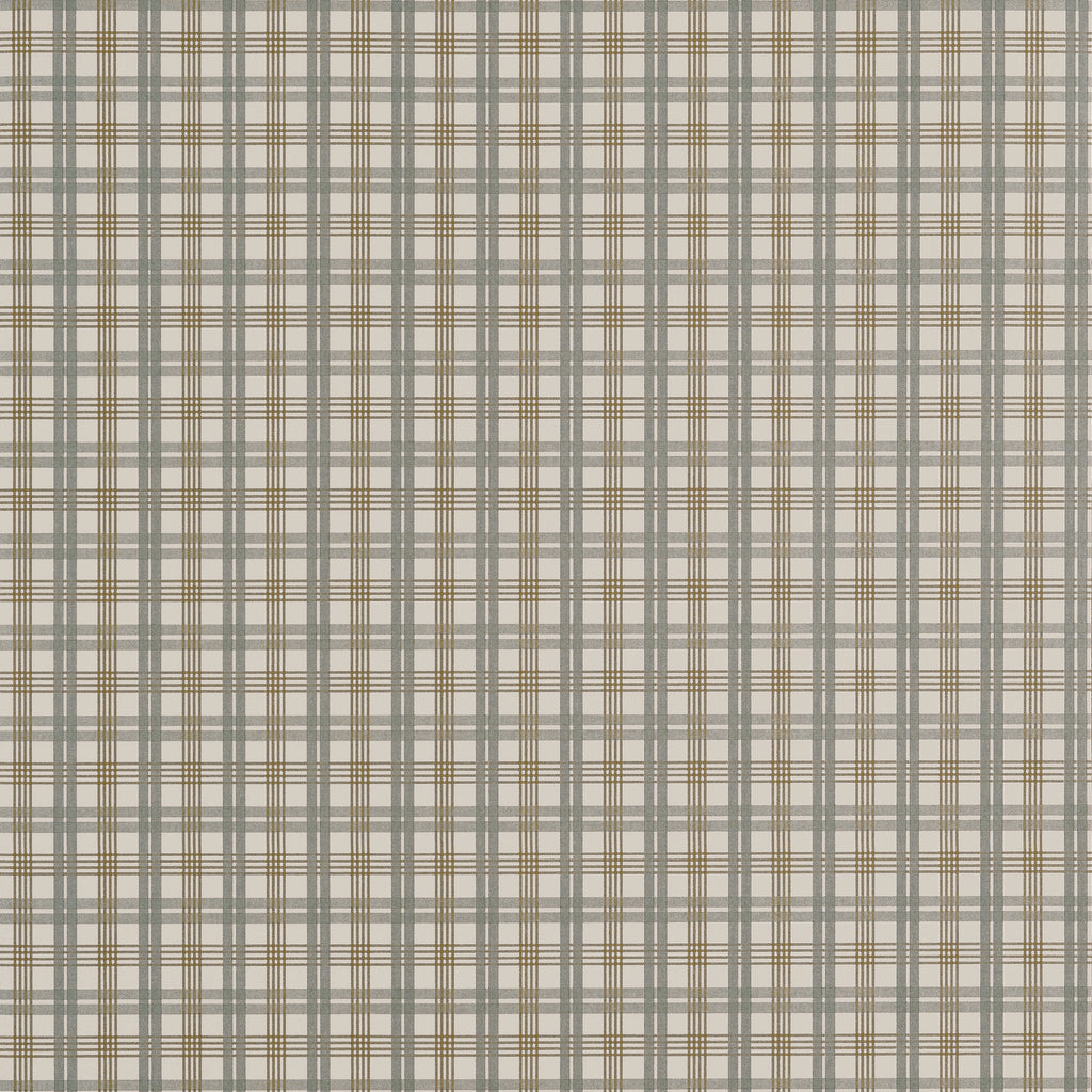 Huntley Plaid Grey and Beige - Beige Wallcovering | Thibaut