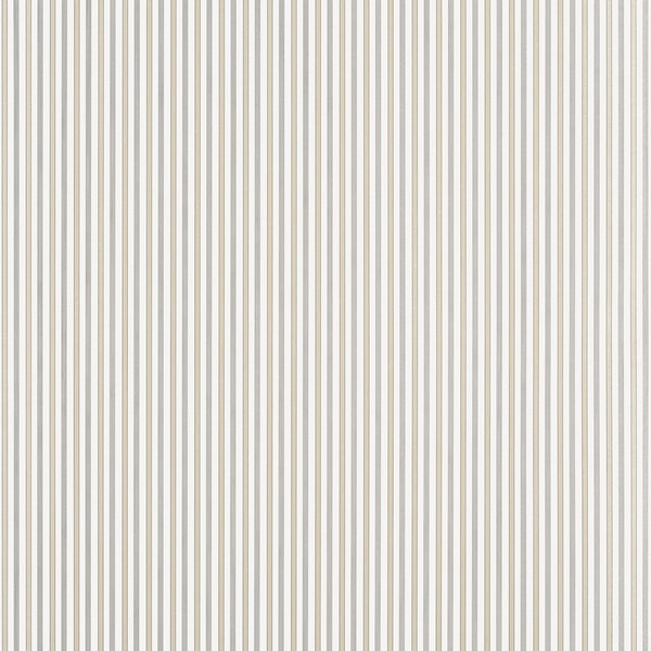 Conner Stripe Beige and Grey - Grey Wallcovering | Thibaut
