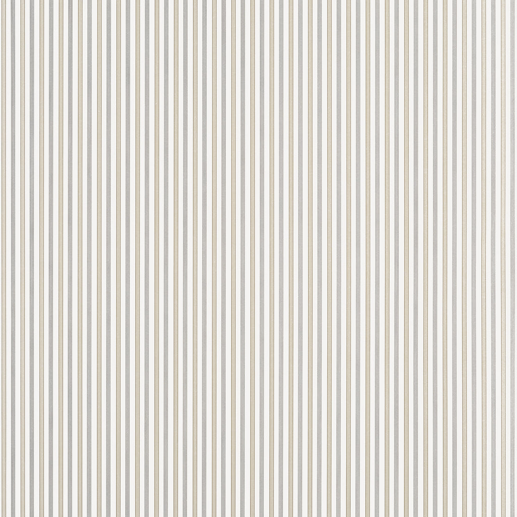Conner Stripe Beige and Grey - Grey Wallcovering | Thibaut