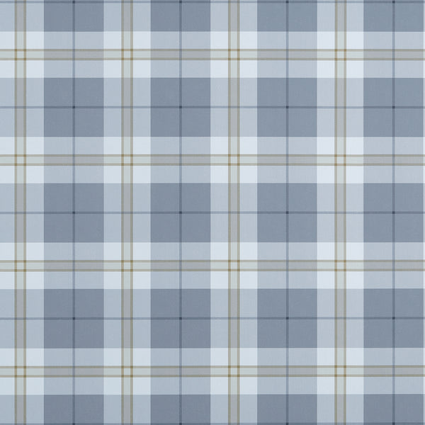 Douglas Plaid Slate - Slate Wallcovering | Thibaut