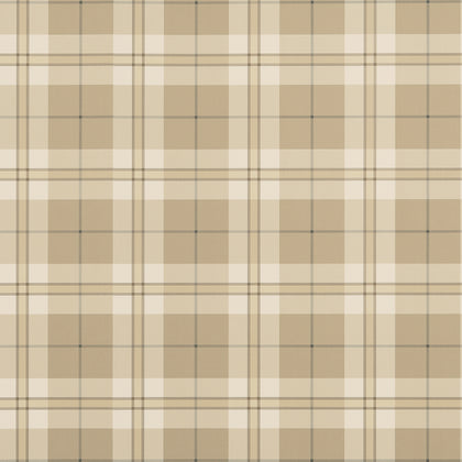 Douglas Plaid Camel - Camel Wallcovering | Thibaut