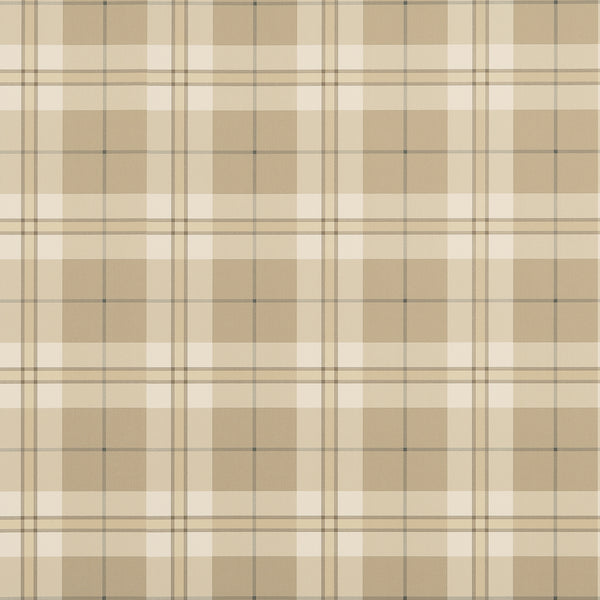 Douglas Plaid Camel - Camel Wallcovering | Thibaut