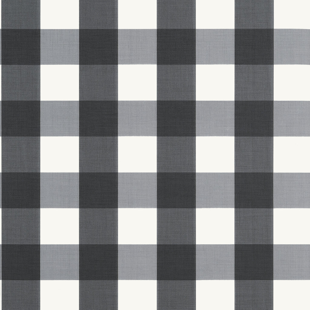 Buffalo Check Black - Black Wallcovering | Thibaut