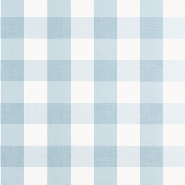 Buffalo Check Spa Blue - Blue Wallcovering | Thibaut