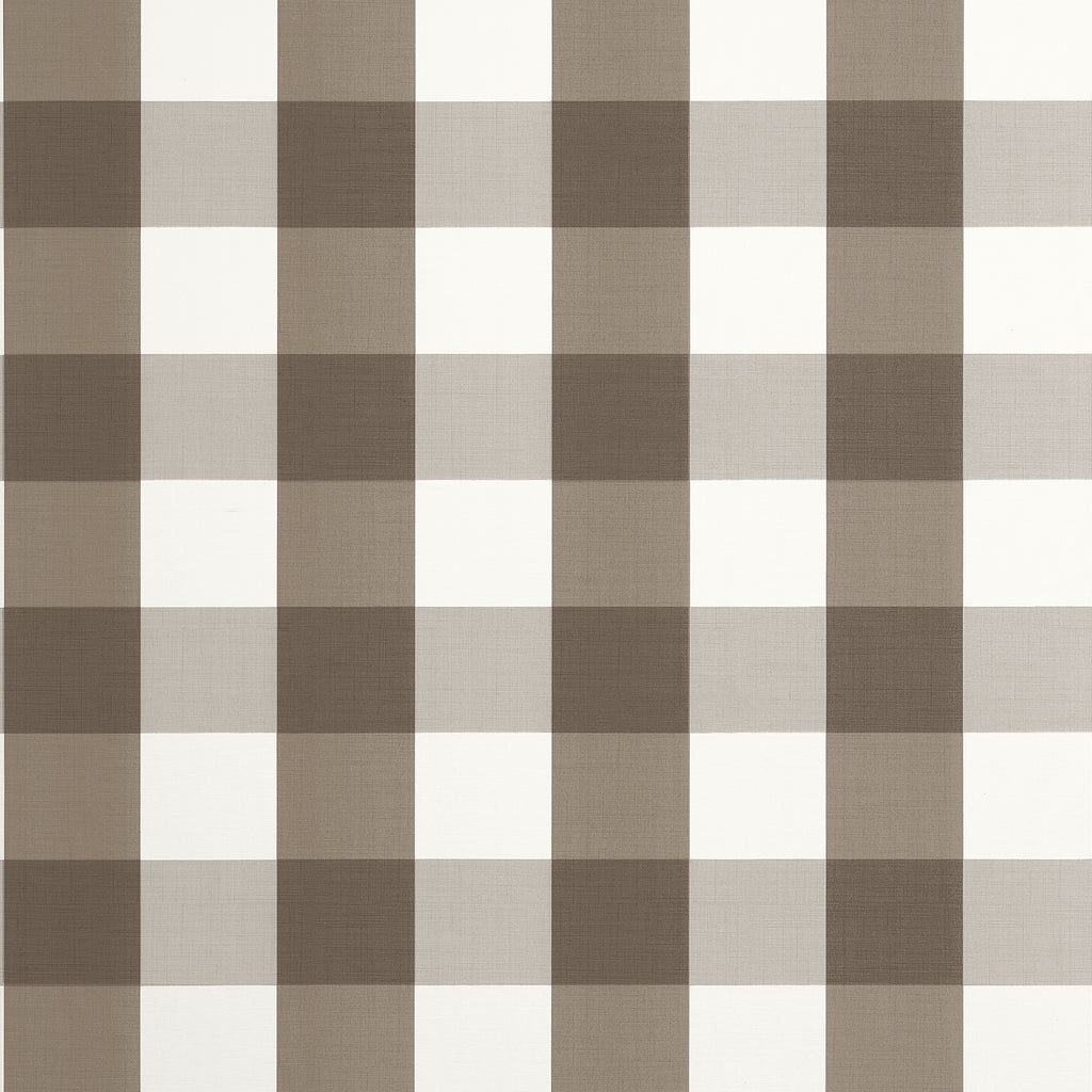 Buffalo Check Brown - Brown Wallcovering | Thibaut