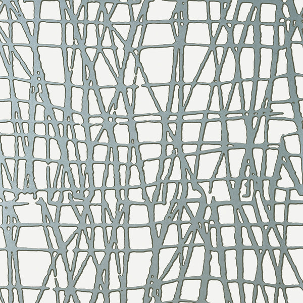 Mori, Metallic Silver Wallcoverings | Thibaut