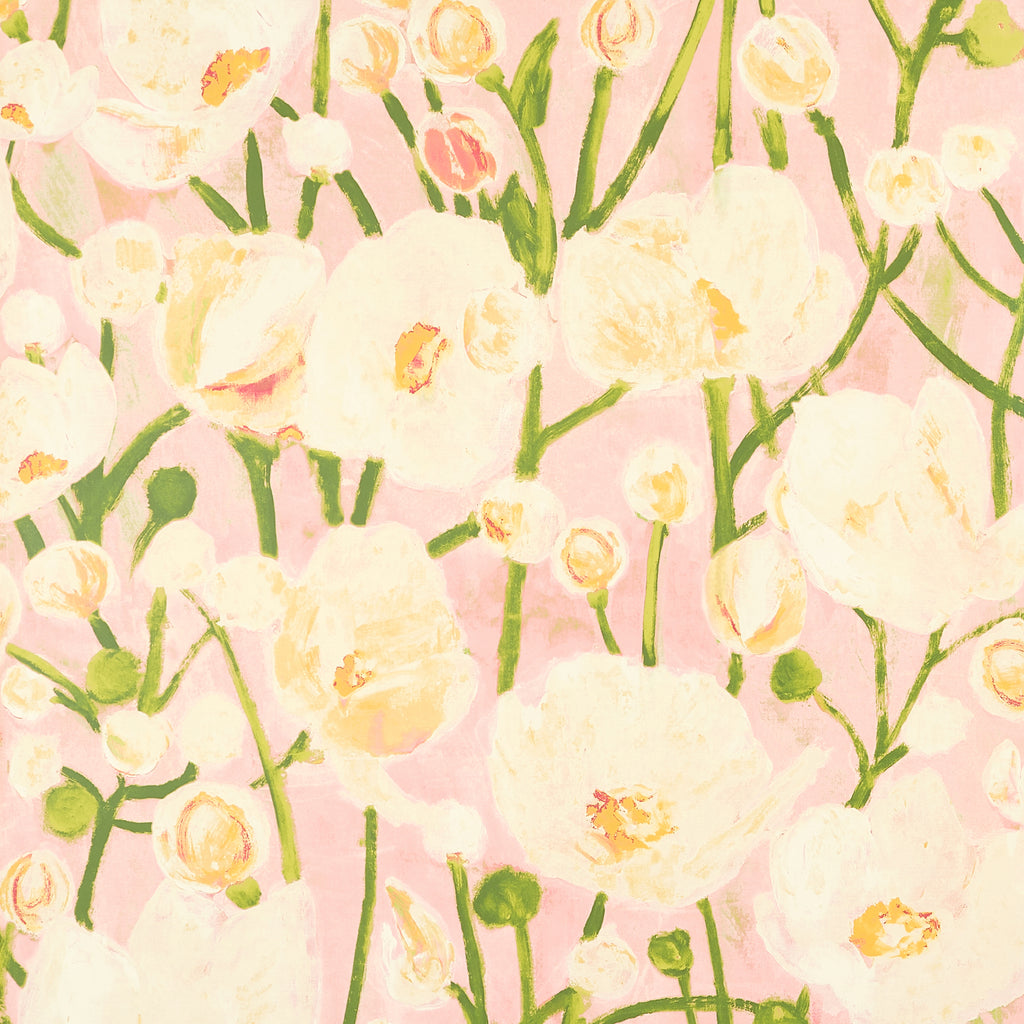 Tivoli Seashell Pink - Pink Wallcovering | Thibaut