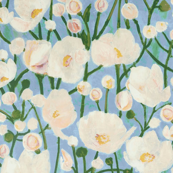 Tivoli Sky Blue - Blue Wallcovering | Thibaut