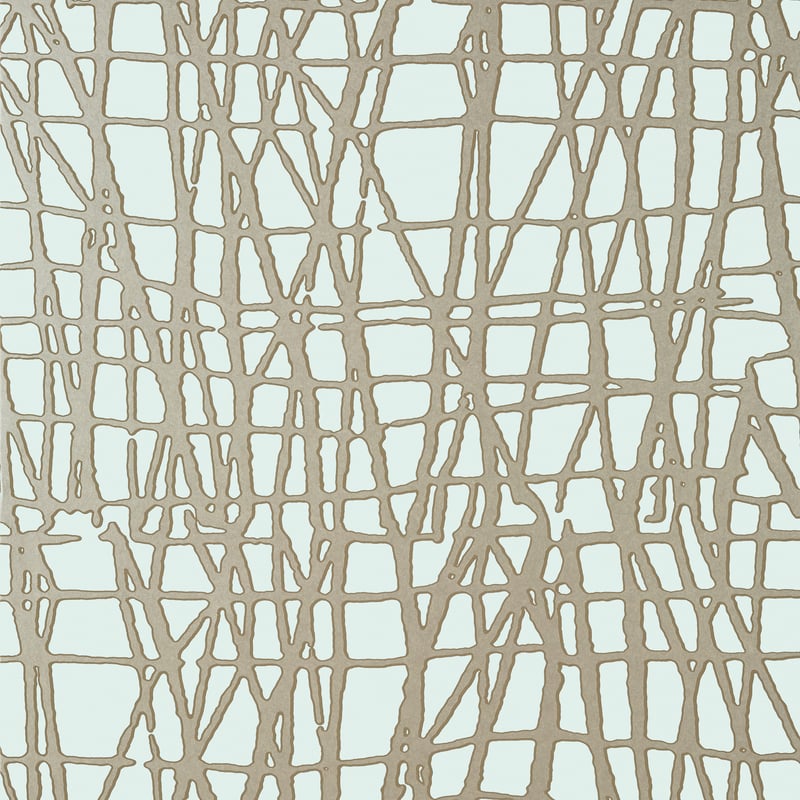 Mori, Metallic Pewter on Soft Blue