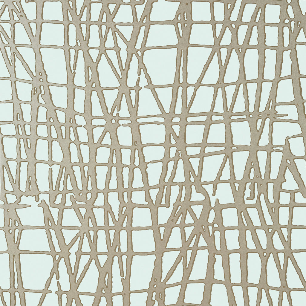 Mori, Metallic Pewter on Soft Blue