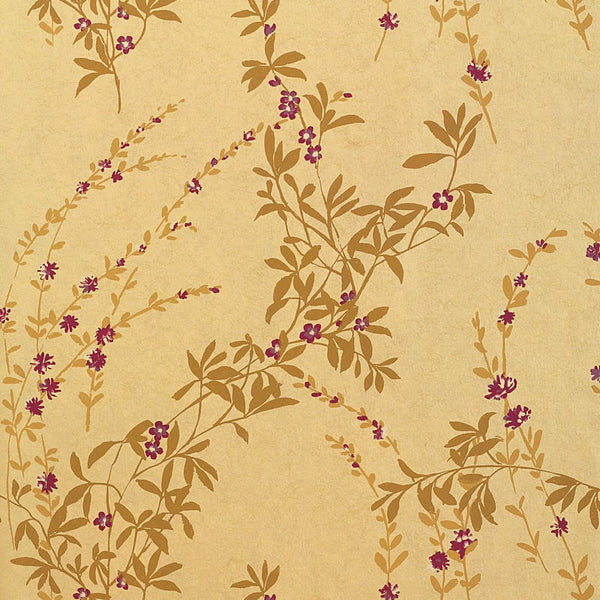 Fiona Metallic Gold - Gold Wallcovering | Thibaut