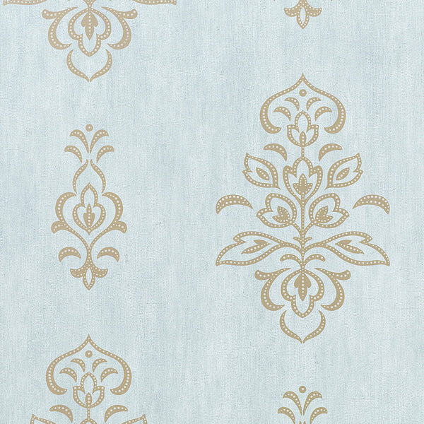 St. Barts Blue - Light Blue Wallcovering | Thibaut