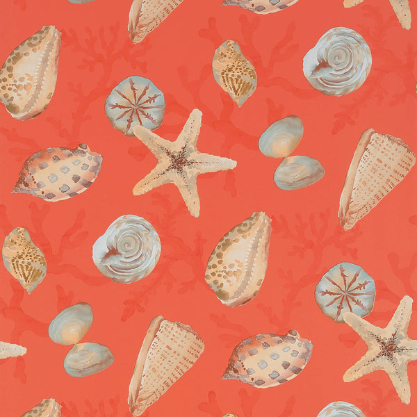 Clearwater Coral - Coral Wallcovering | Thibaut