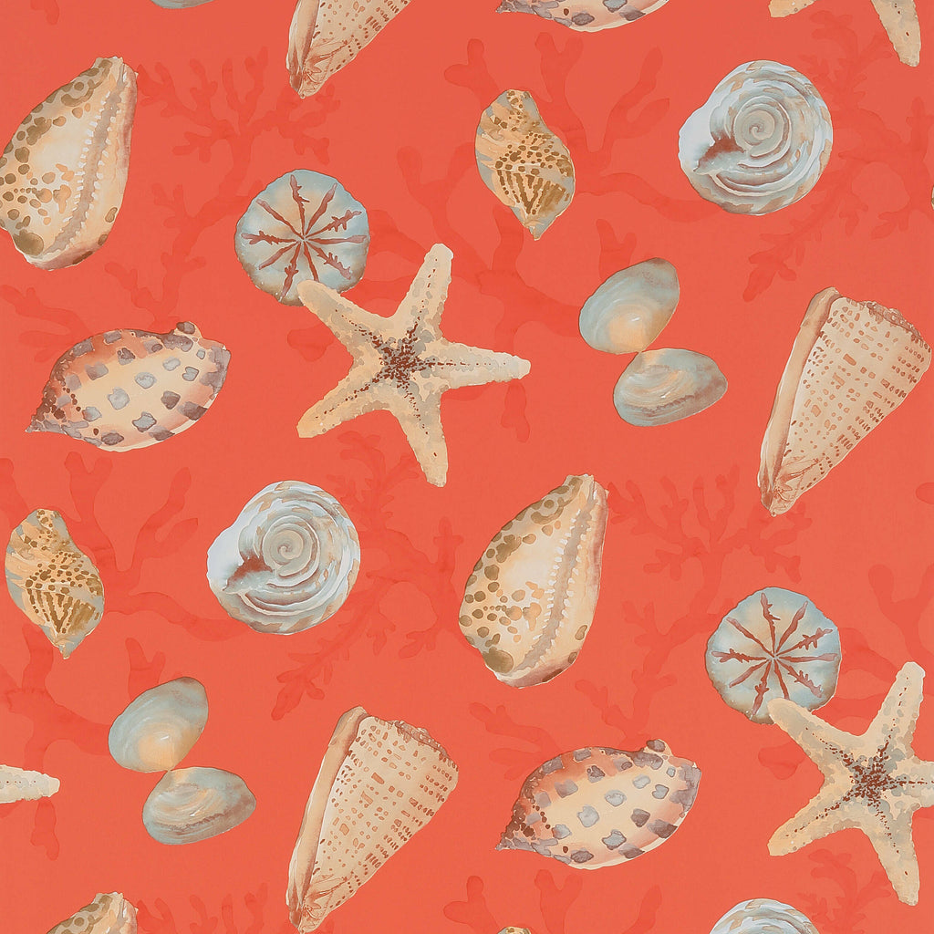 Clearwater Coral - Coral Wallcovering | Thibaut