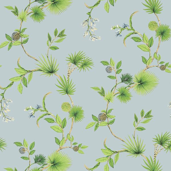 De Soto Blue - Blue Wallcovering | Thibaut