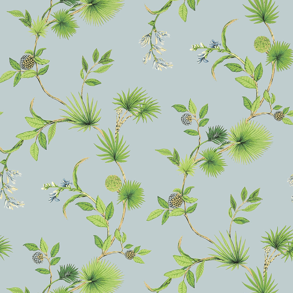 De Soto Blue - Blue Wallcovering | Thibaut