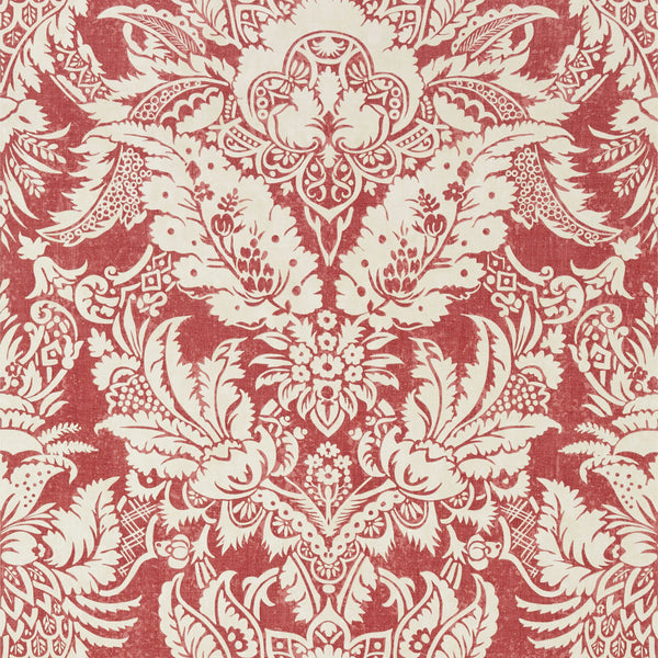 Chardonnet Damask, Red Wallcoverings | Thibaut