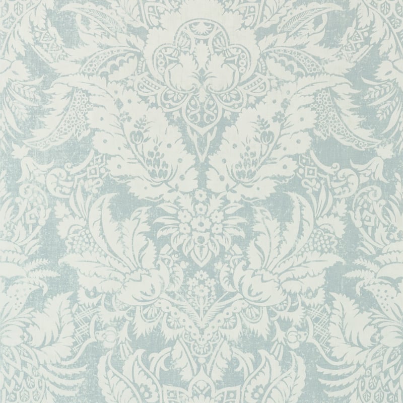 Chardonnet Damask - Aqua Wallcovering | Thibaut