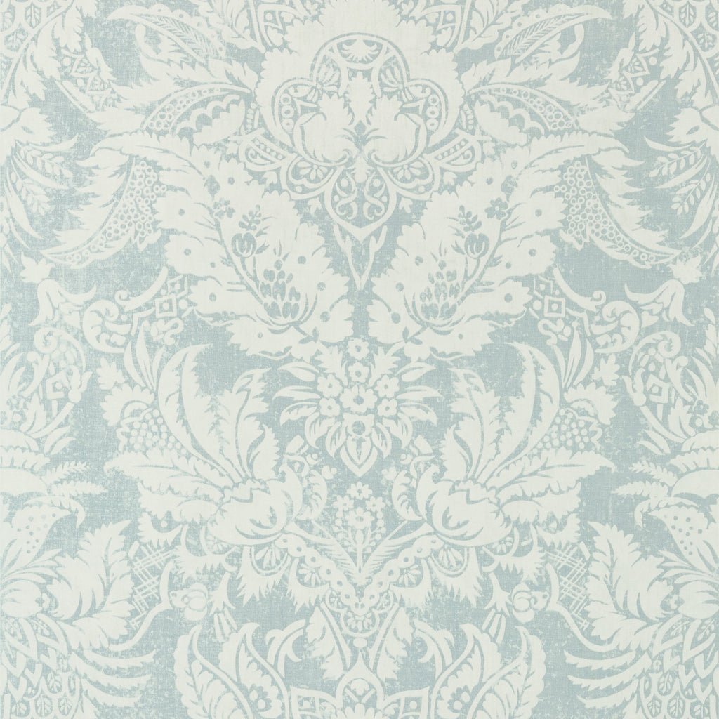 Chardonnet Damask - Aqua Wallcovering | Thibaut - Image 6