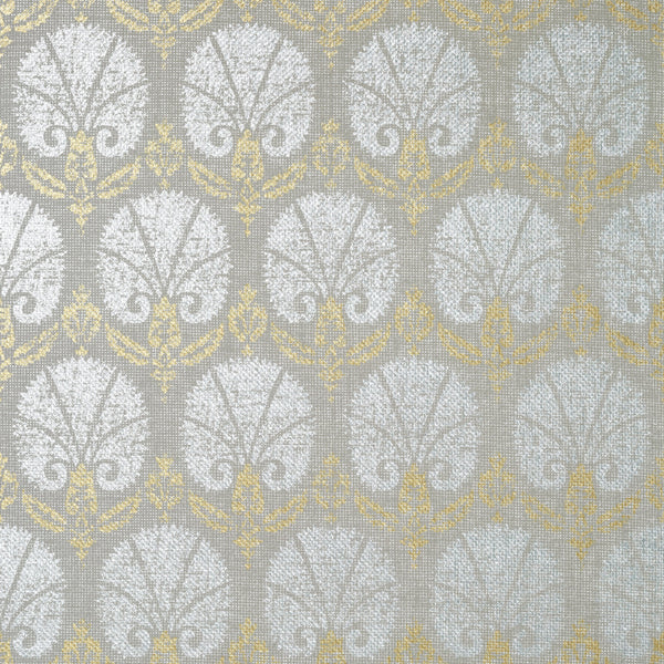Turkish Damask, Metallic Gold and Silver Wallcoverings | Thibaut