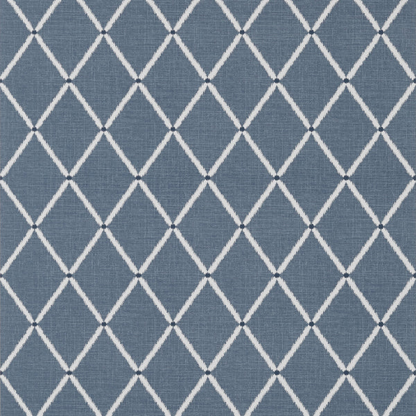 Pompton Trellis, Navy Wallcoverings | Thibaut