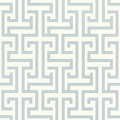 Ming Trail Light Blue - Blue Wallcovering | Thibaut