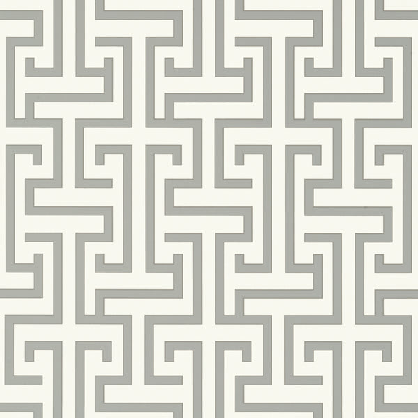 Ming Trail Grey - Grey Wallcovering | Thibaut