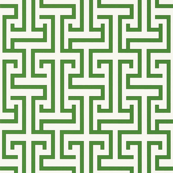 Ming Trail Green - Green Wallcovering | Thibaut