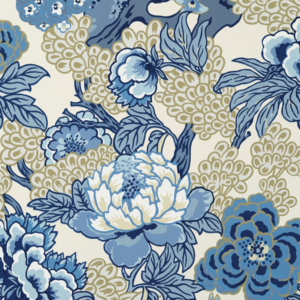 Honshu Blue and Beige - Beige Wallcovering | Thibaut