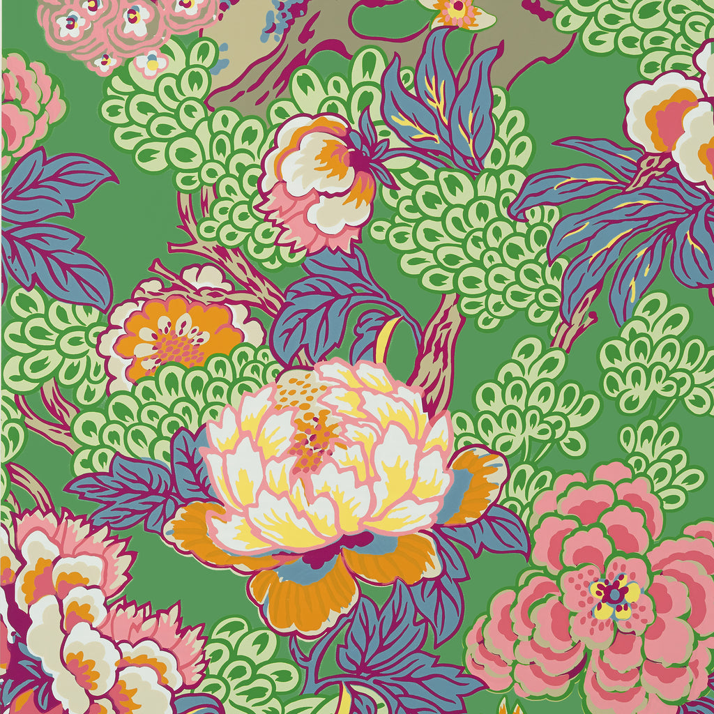 Honshu Green - Green Wallcovering | Thibaut