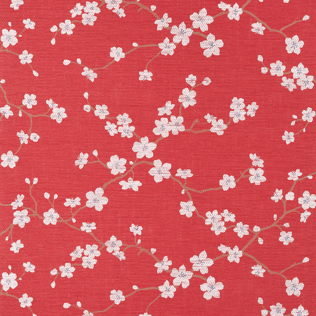 Sakura Red - Red Wallcovering | Thibaut