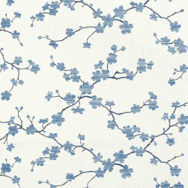 Sakura Blue - Blue Wallcovering | Thibaut