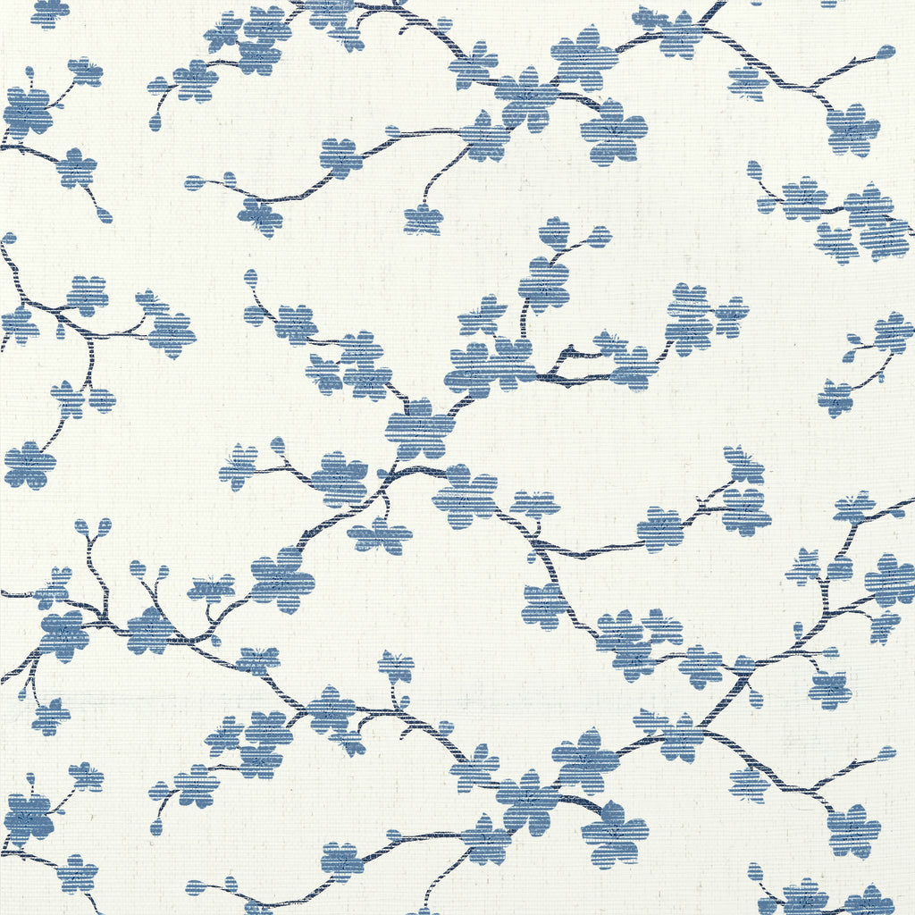 Sakura Blue - Blue Wallcovering | Thibaut